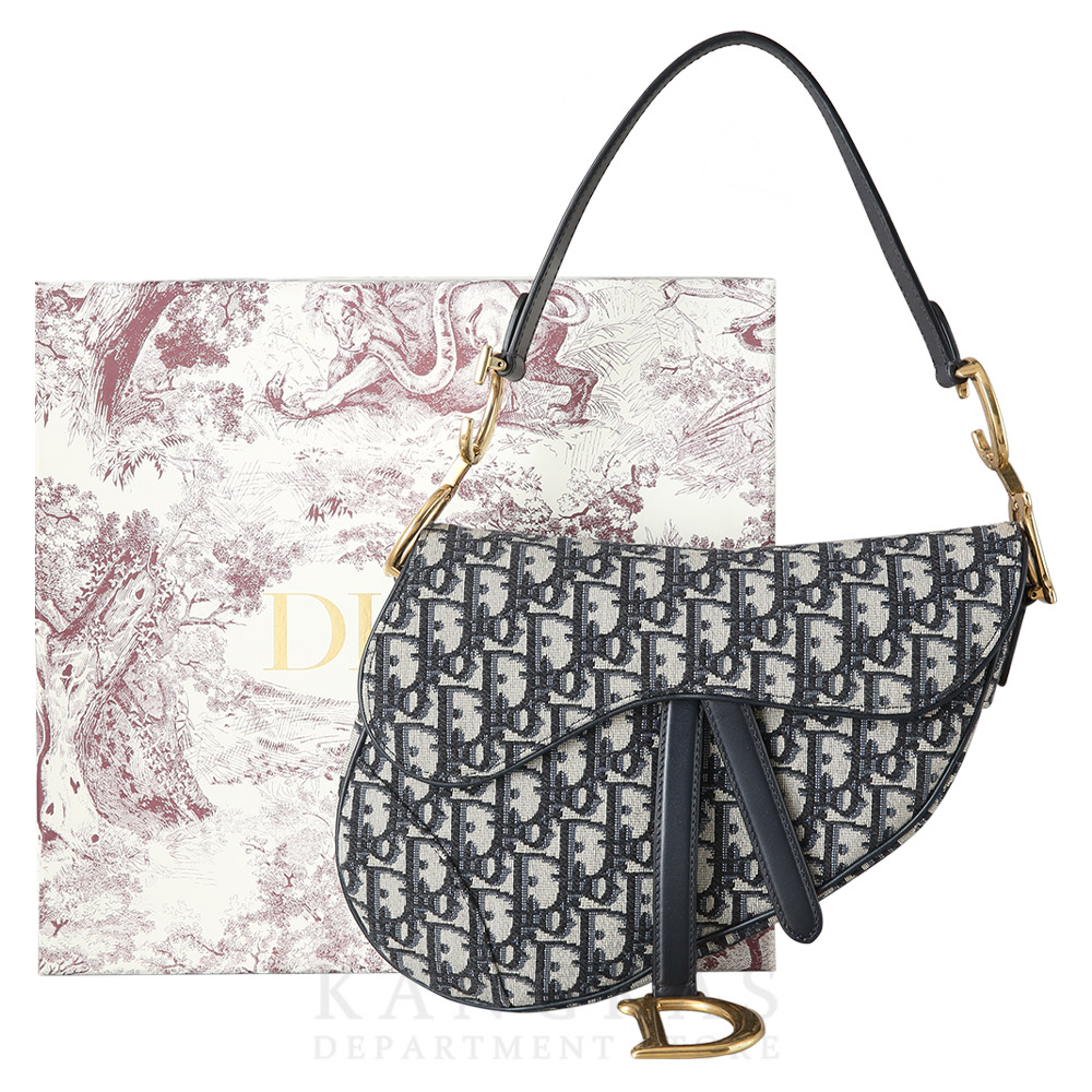 CHRISTIAN DIOR(USED)크리스찬디올 오블리크 새들백 미듐 & 스트랩